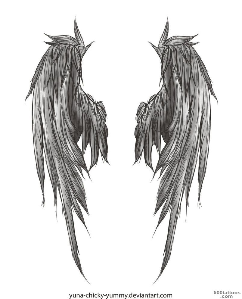 Angel Long Wings Tattoo   Tattoes Idea 2015  2016_14