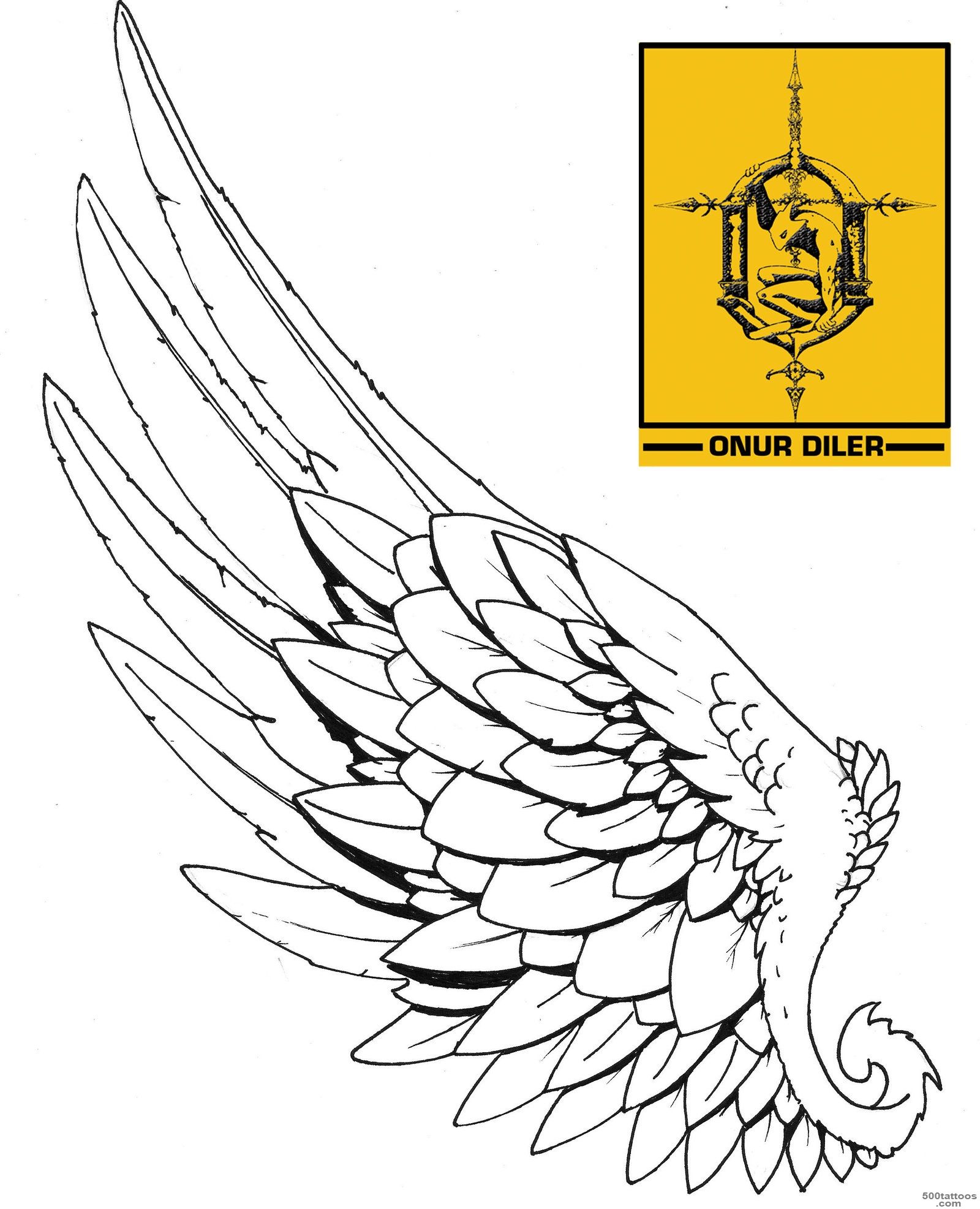 DeviantArt More Like Single Icarus Ink Wing Tattoo by Gammatrap_18