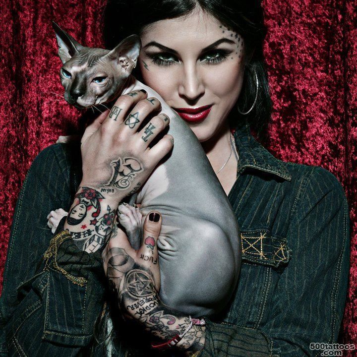 Kat Von D and her sphynx cat  ~ celebrities amp their pets ..._20