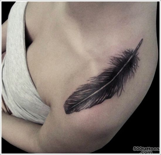 40 Amazing Feather Tattoos you need on your body_17