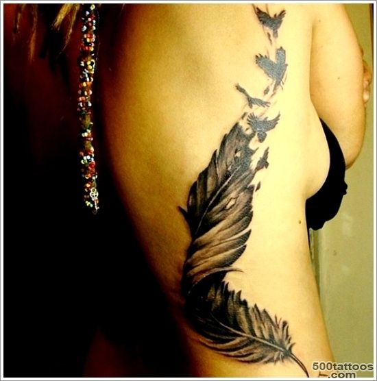 40 Amazing Feather Tattoos you need on your body_33