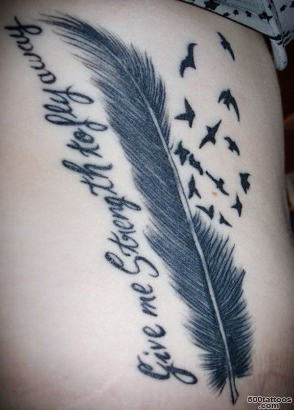 50 Beautiful Feather Tattoo Designs  Art and Design_34