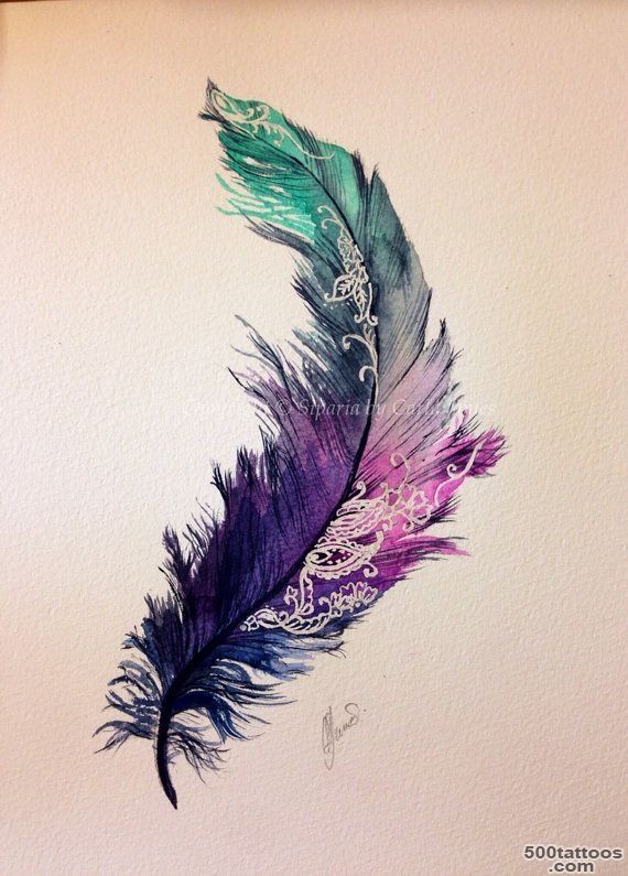 1000+ ideas about Feather Tattoos on Pinterest  Tattoos, Peacock ..._12