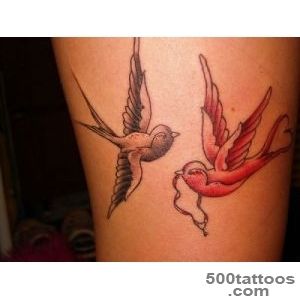 25 Cheerful Love Bird Tattoos   SloDive_43