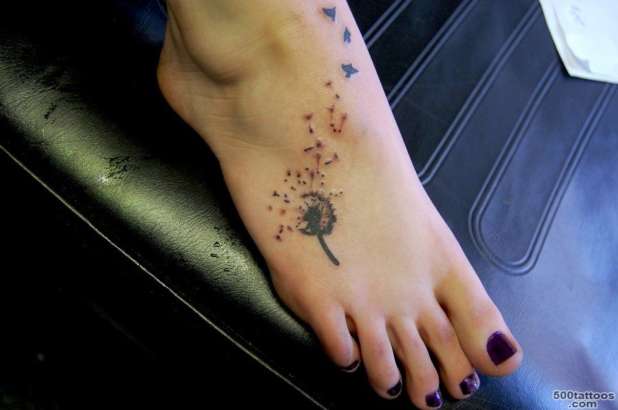 37+ Cool Dandelion Tattoo Ideas For Foot_31