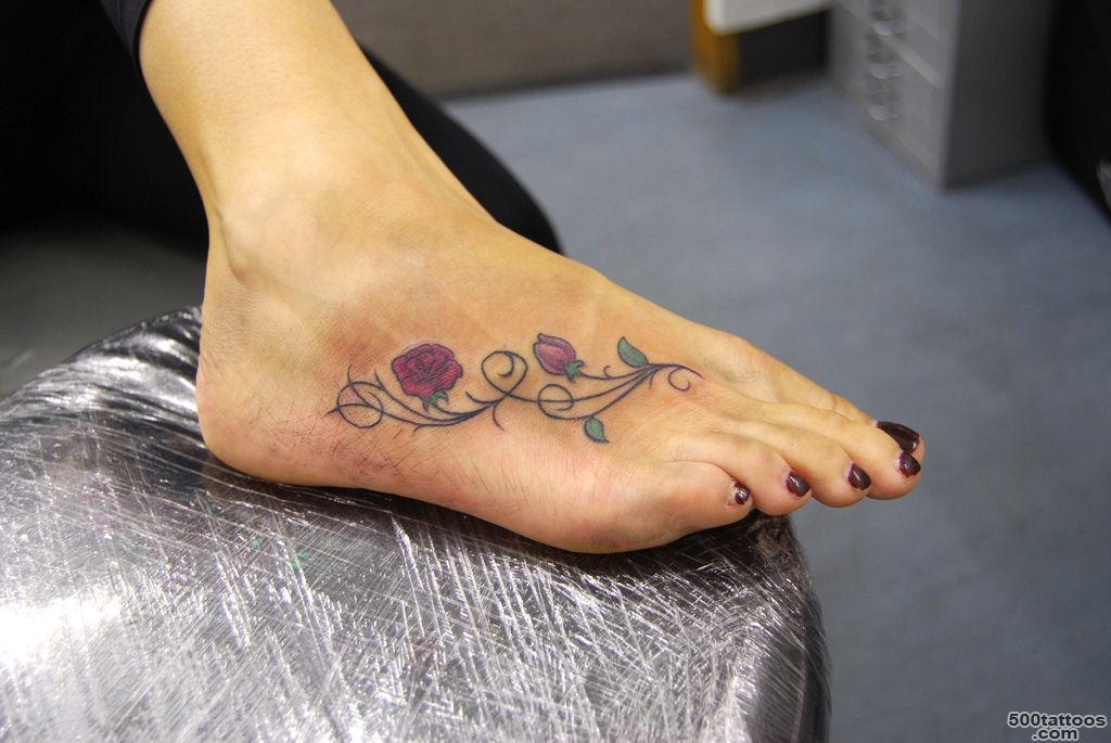 Hd small flower tattoos on foot_50