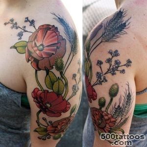 60 Beautiful Poppy Tattoos_49