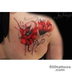 Adorable Poppies Tattoo Ideas to Look Peaceful   WomenitemsCom_37