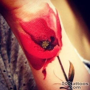 Bright Red Tattoo Poppies  Best Tattoo Ideas Gallery_44