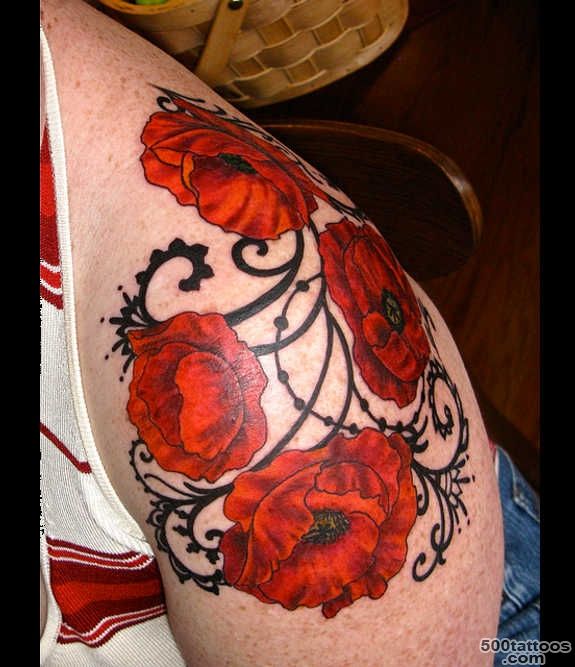 34 Endearing Poppy Tattoos Designs_12