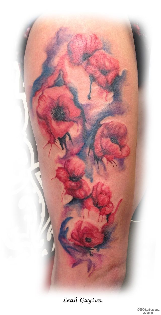 Pin Tattoos Watercolor Poppies Poppy Tattoo on Pinterest_25