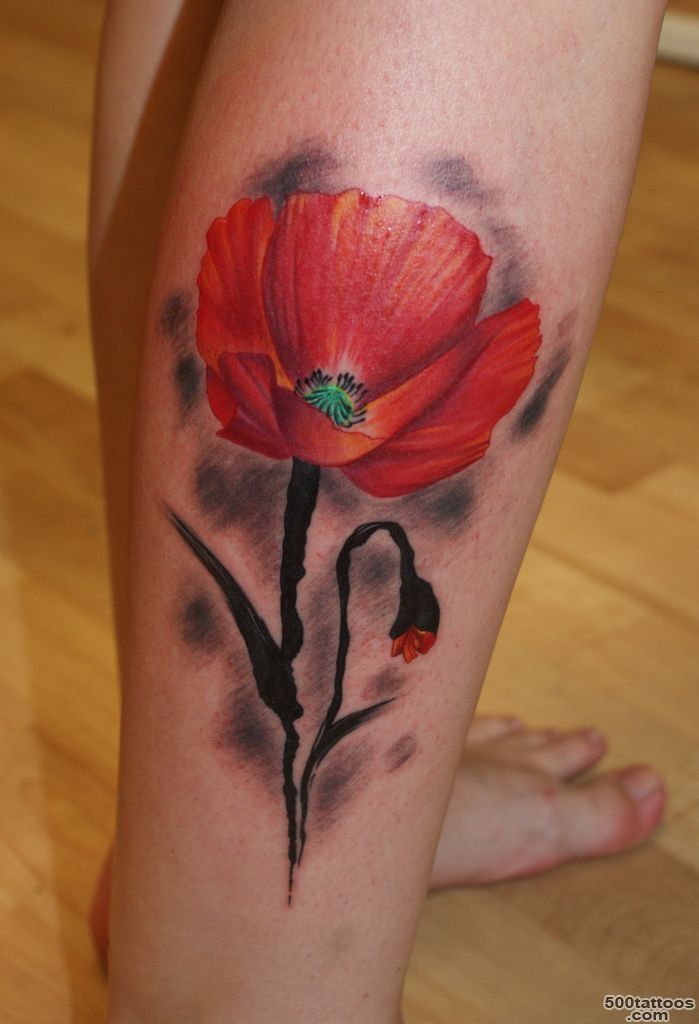 sexy poppy tattoo   Design of TattoosDesign of Tattoos_24