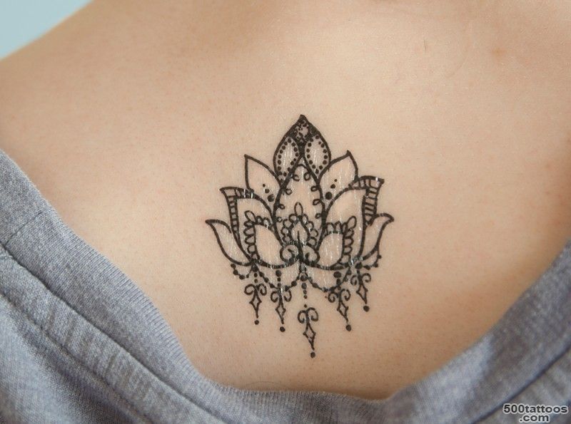 Lotus Flower Temporary Tattoo   Temporary Tattoos + More ..._10