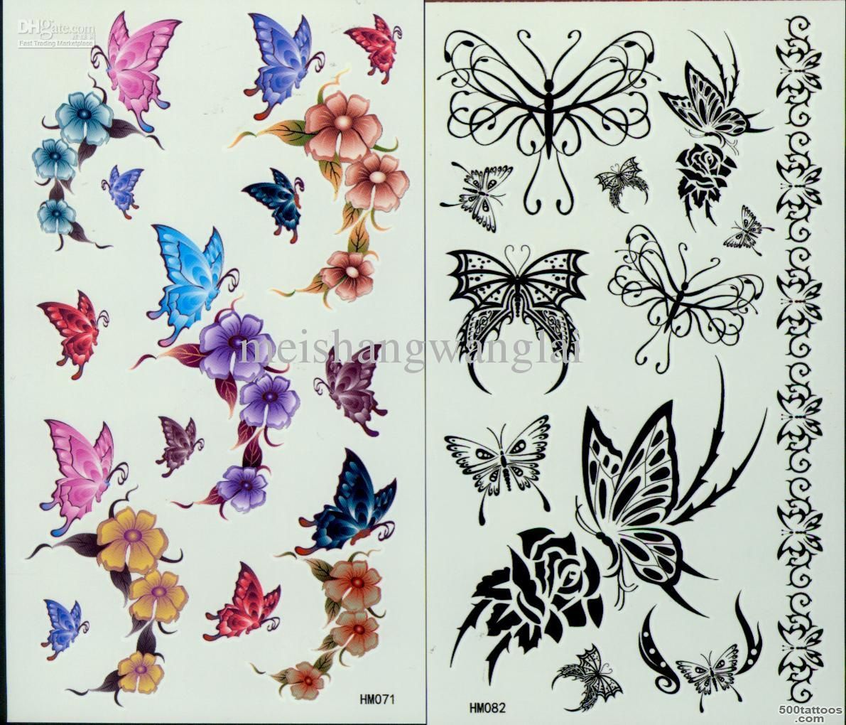 Temporary Tattoos Butterfly Tattoo Stencils For Body Waterproof ..._8