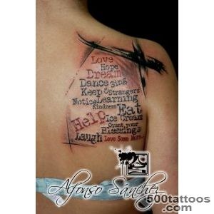 Colorful Artistic Text Back Tattoo   Balinese Tattoo Miami_28