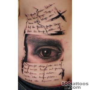 Eye and text tattoo on ribs   Tattooimagesbiz_10