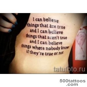 tattoo text on the ribs   Photo example of a tattoo on 03022016 3 _30