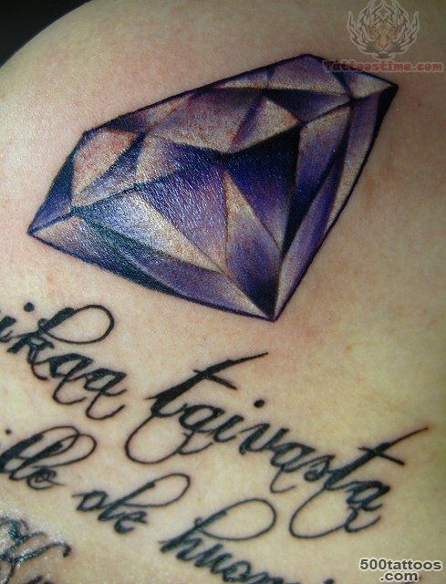 Diamond And Text Tattoo_43