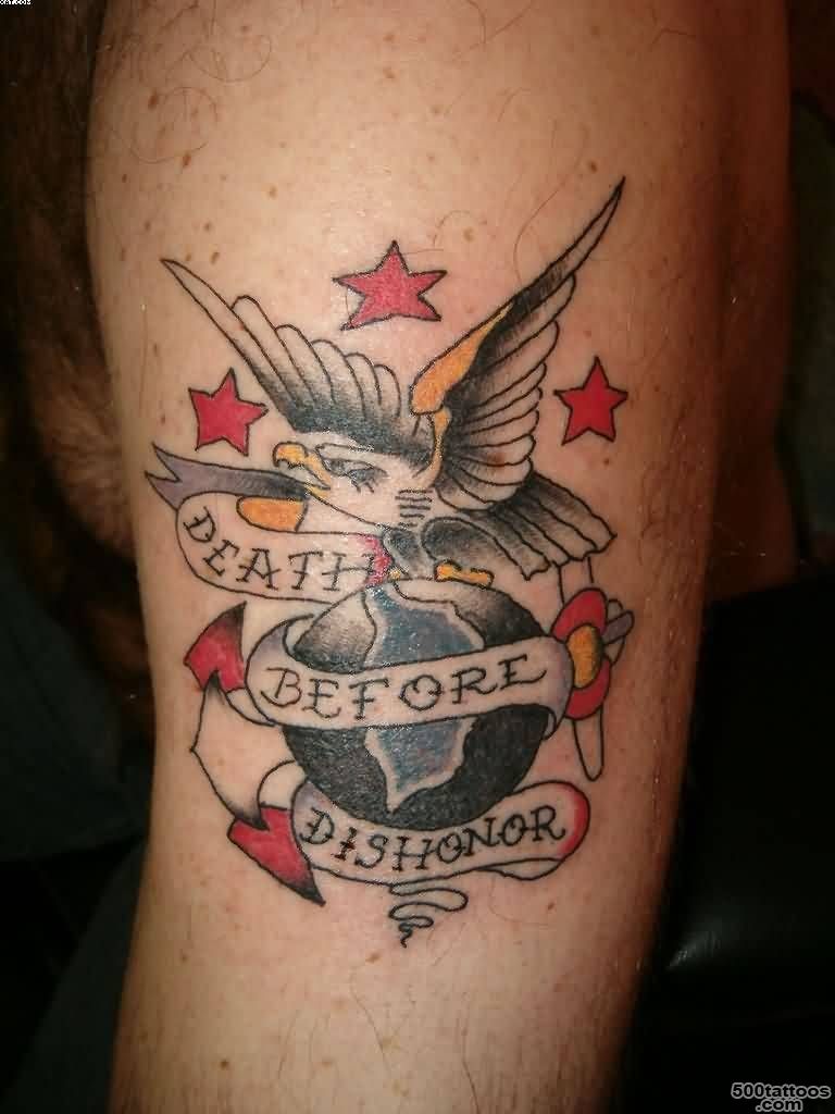 Eagle And Text Tattoo For Men#39s Arm  Tattooshunter.com_47