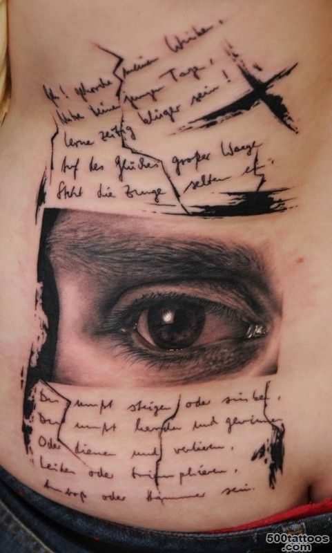Eye and text tattoo on ribs   Tattooimages.biz_10