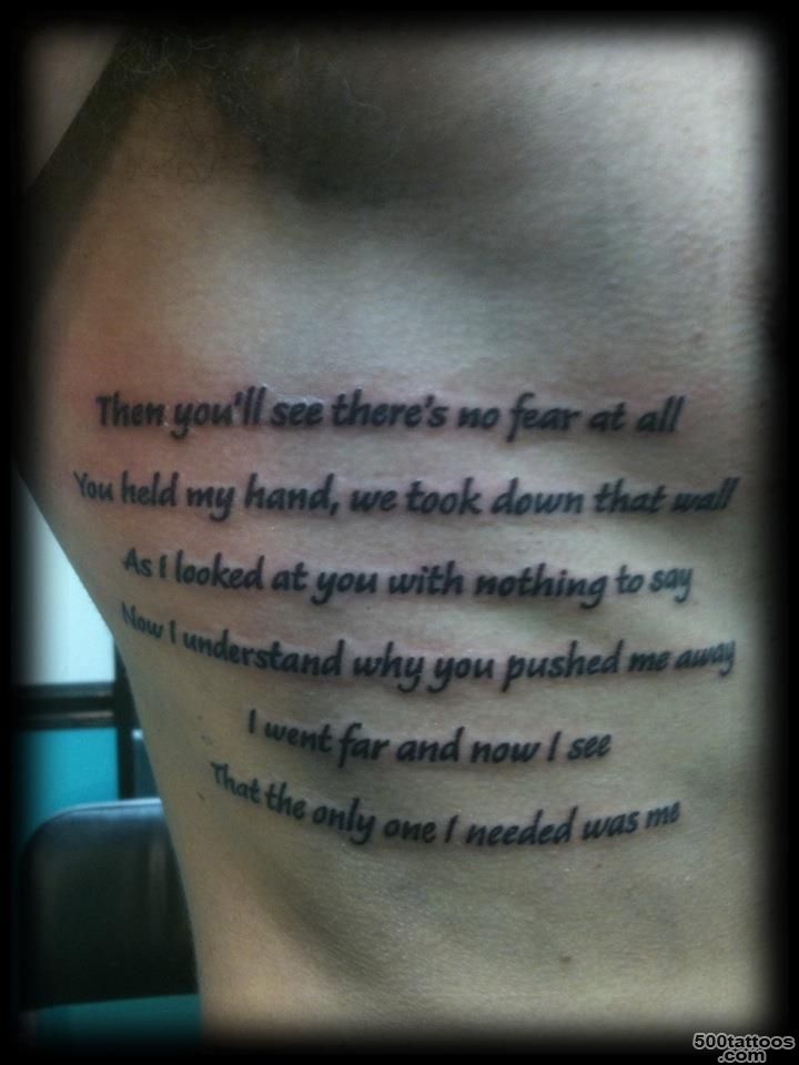 Tattoos by Carrie – A lot of text on the ribs…  Kathouse Inc Tattoo_38