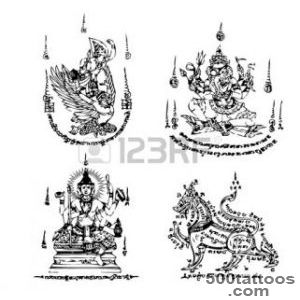 Thai Tattoo Ancient Vector Template Royalty Free Cliparts, Vectors _36