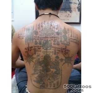 Traditional Thai Tattoo On Full Back For Men_27