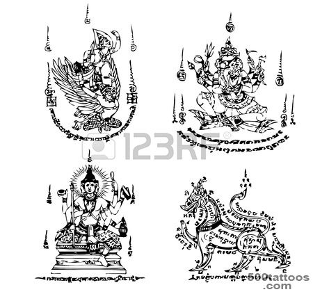 Thai Tattoo Ancient Vector Template Royalty Free Cliparts, Vectors ..._36