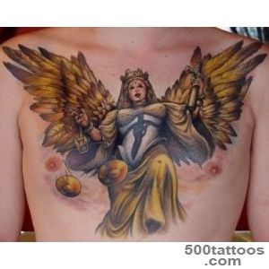 Seeing Themis with wings, chest tattoo   Tattoospm_30