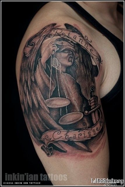 Tattoo The angel of justice with words   Tattoo.tf_38