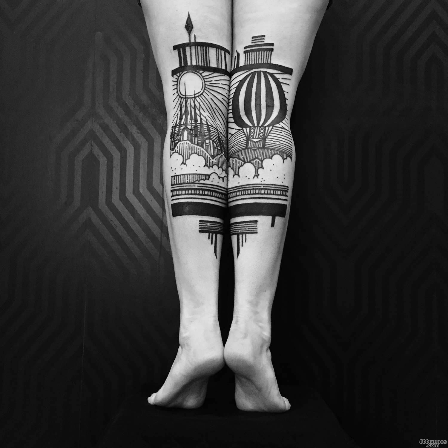 Etching Style Tattoos and Drawings by Thieves of Tower  Illusion ..._46