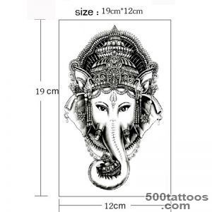 2pcs Elephant Pattern Waterproof Temporary Tattoo Stickers On The _18