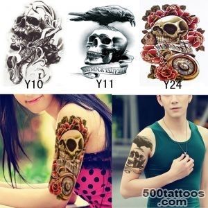 3Pcs Sexy Skull Waterproof Fake Temporary Tattoo Stickers Body Art _41