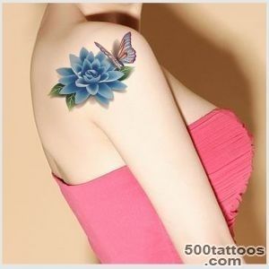 Online Shop 10Pcs Fake Flower Rose For Body Transferable Tattoos _2