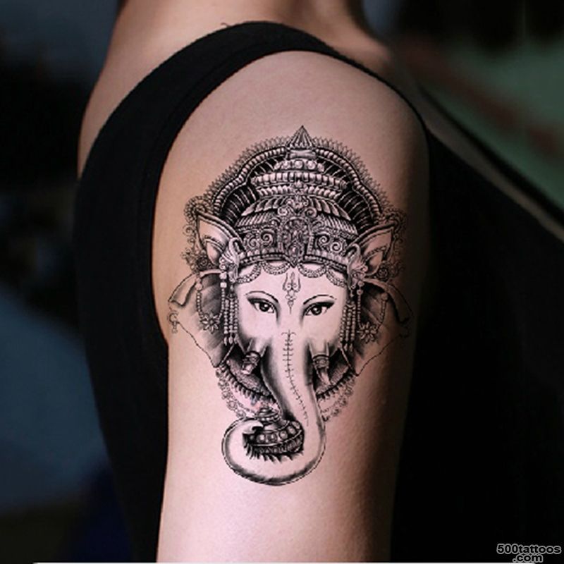 2pcs Elephant Pattern Waterproof Temporary Tattoo Stickers On The ..._39
