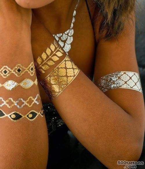 METALLIC TEMPORARY TATTOOS   Gold Temporary Tattoos   Gold and ..._10