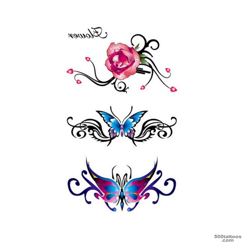 Online Shop 2Pcs Temporary Tattoo Stickers On Body Rose Foil Decal ..._25