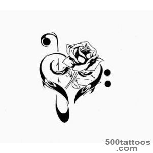 Treble clef tattoo design, idea, image