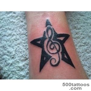 30 Superb Treble Clef Tattoo Designs   SloDive_27