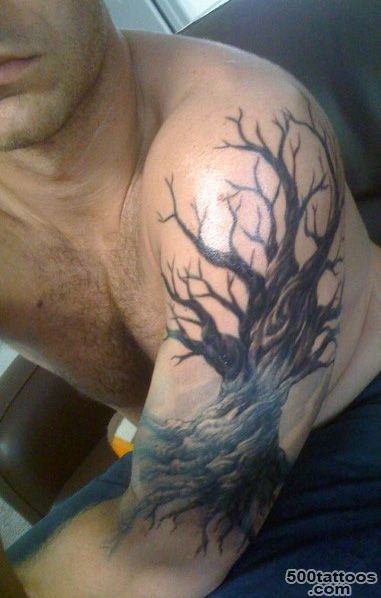 50 Oak Tree Tattoo Designs For Men   Leaves And Acorns_40