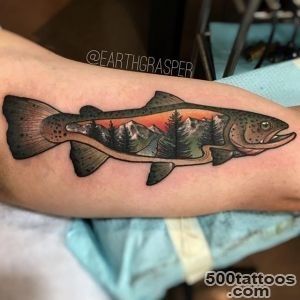 Earthgrasper Tattoo » Trout Tattoo_2