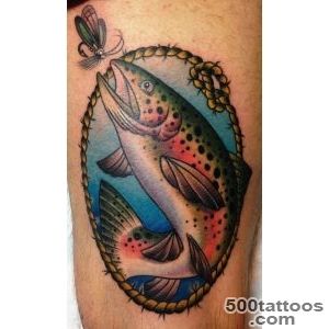 Finish up my rainbow trout tattoo this week Came out pretty _14
