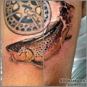 trout tattoo part of an ongoing #fishing themed half slee…  Flickr_26
