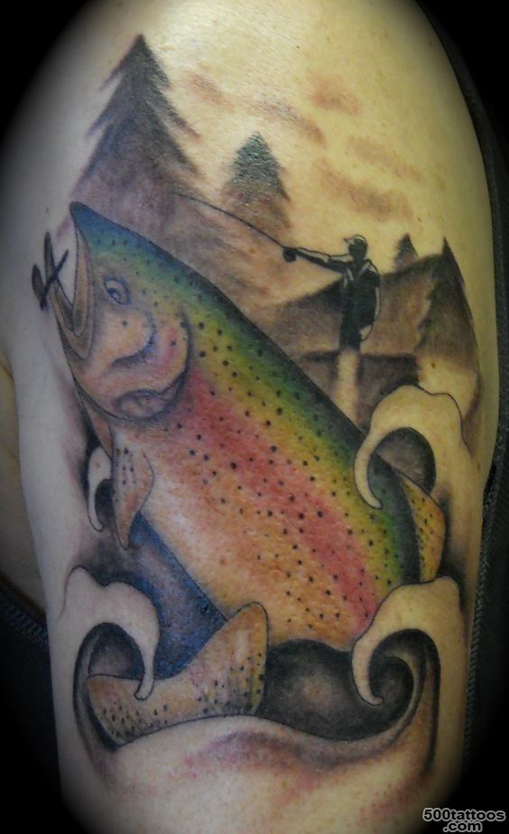 Trout Tattoo, Fly Fishing Tattoo by Lila Rees  Tattoos ..._18