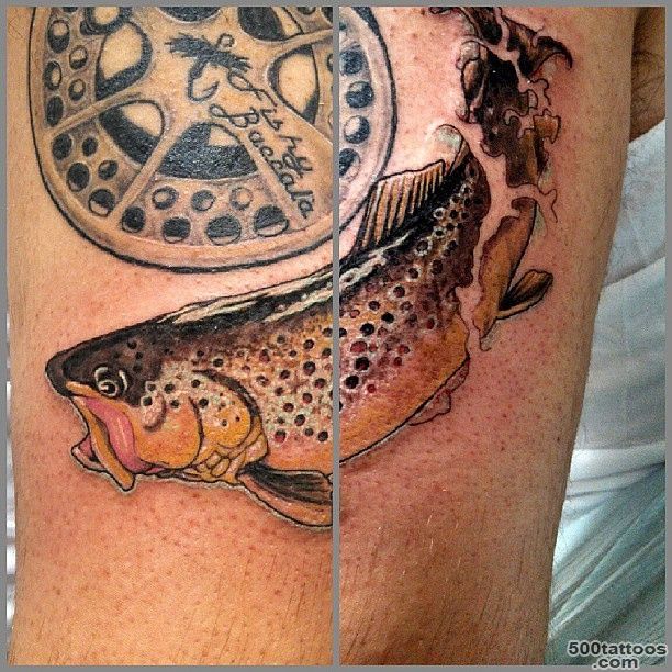 trout tattoo part of an ongoing #fishing themed half slee…  Flickr_26