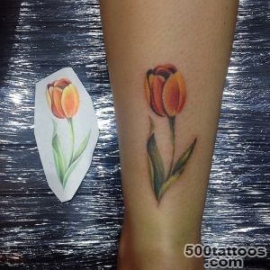 Small tulip #tattoo on the back of the leg   a photo on Flickriver_48