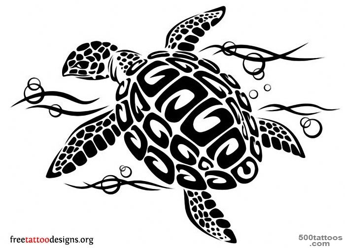 Turtle Tattoos  Polynesian and Hawaiian Tribal Turtle Designs_3