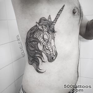 Body Side Patterned Unicorn tattoo  Best Tattoo Ideas Gallery_20