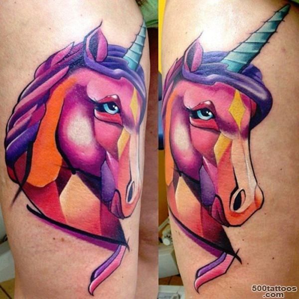 75+ Unicorn Tattoos that are the Stuff of Legend_30