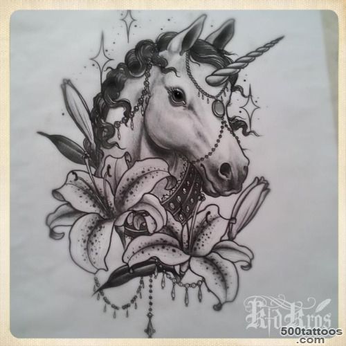 unicorn tattoo  Tumblr_15